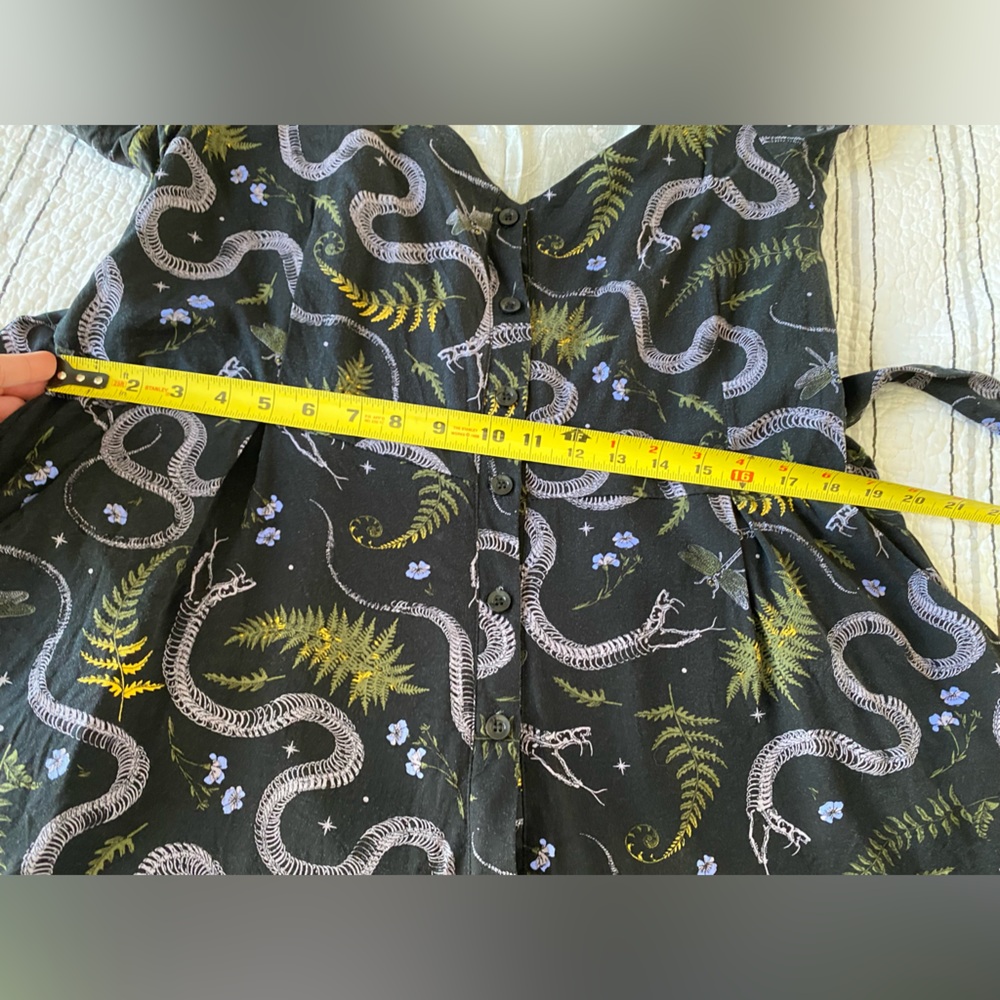 Midnight Hour 3XL jumpsuit romper snake insect fern print - Picture 9 of 11